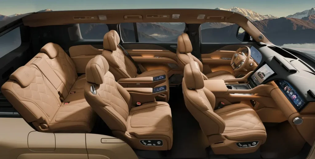 Kabin Yangwang U8L memiliki ruang lutut hingga 280 mm di baris kedua. 